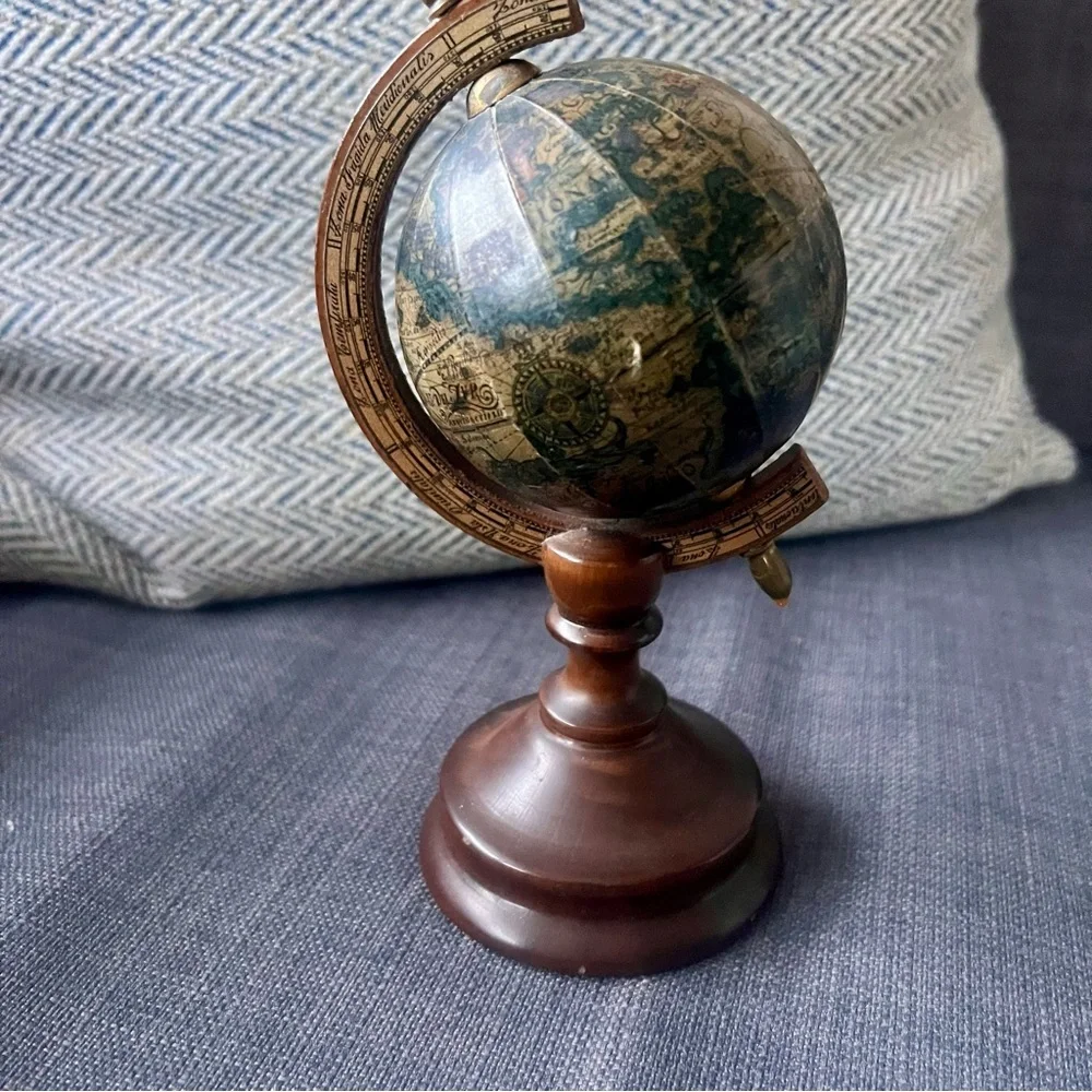 Vintage Mid century Brown and Black Globe made in Italy Mercurio D’Oro